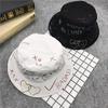 Fashion Black Unisex Harajuku Bucket Hat Fishing Outdoor Hip Hop Cap Men's Summer for Fisherman Hat Wome Hats