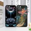 Роскошный чехол для телефона с узором «Цветок лотоса» для iPhone 17 16 12 11 14 Plus 13 14 15 Pro Max 12 13 Mini X XS XR Мягкий чехол Цветочный корпус