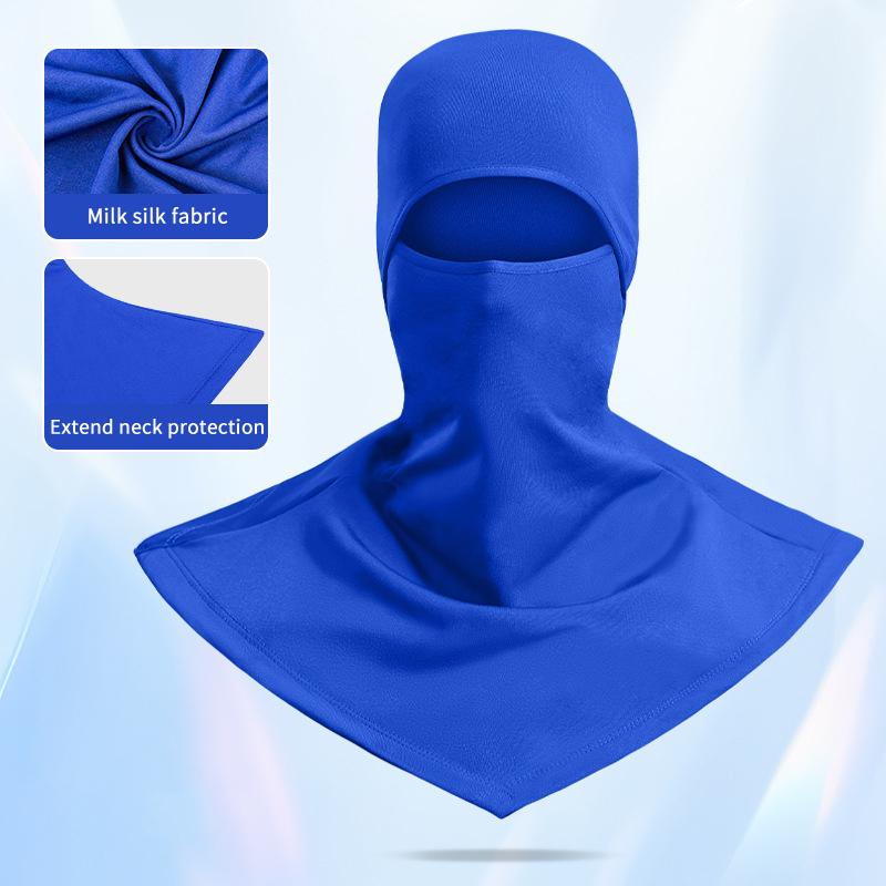 1Pc Neck Guard Comprehensive Breathable Simple Viscose Filament Outdoor Shading Integrated Sunscreen Hat Face Shield