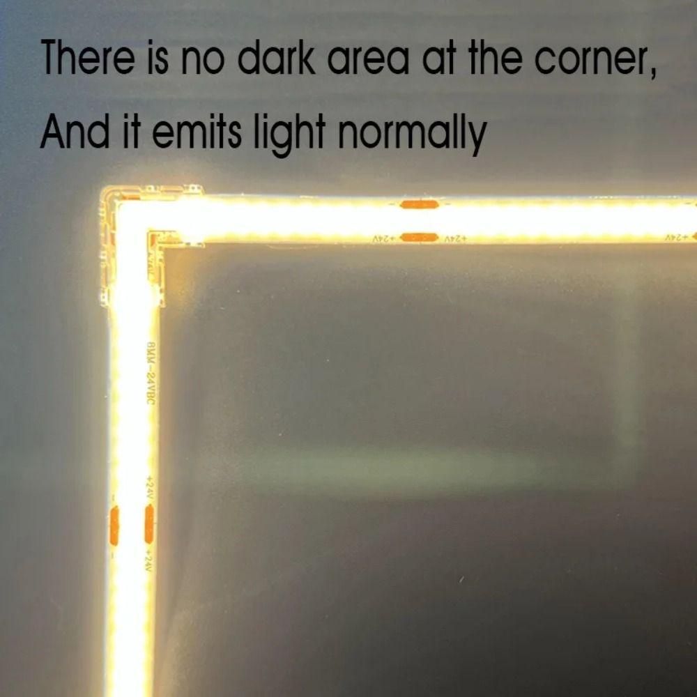 90 Degree L Shape Cover Connectors 5/8/10mm Solderless LED Strip Connector Terminal