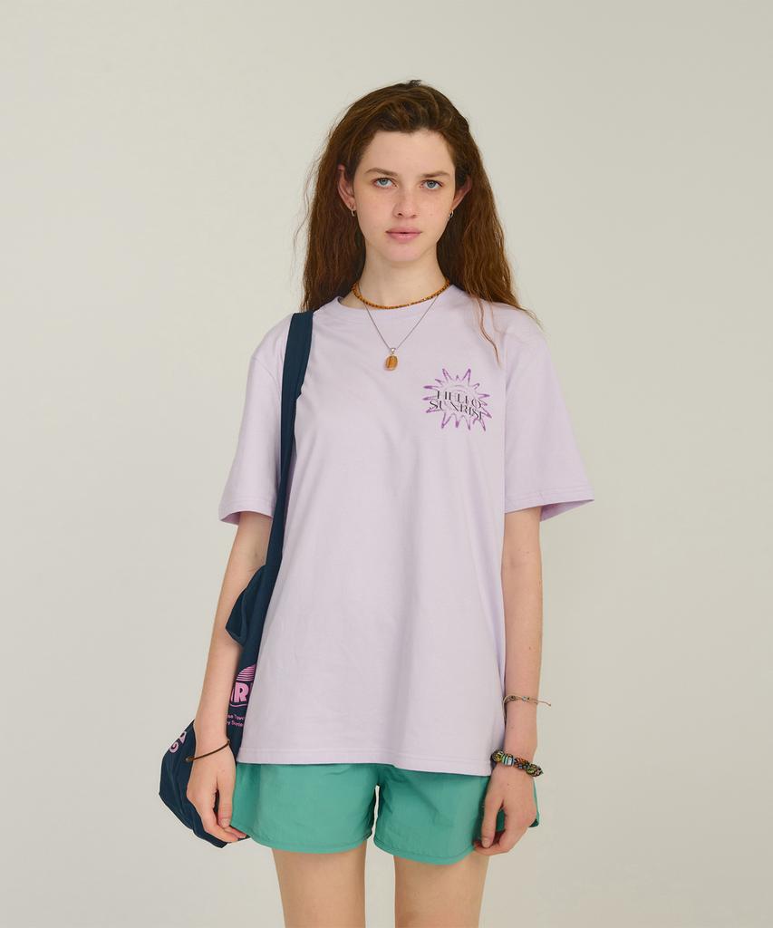 HELLO SUNRISE Hs Sunburst Icon Tee _Light Purple