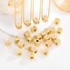 Chic Mini Cube Alphabet Letter Necklace Personality Stylish Zircon Initial Stainless Steel 18K Gold Plated Clavicle Chain Choker