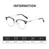 Fashionable And Classic Men'S Myopia Glasses Female Half Frame Square High-Definition Glasses Blue Light Blocking Eye Protection