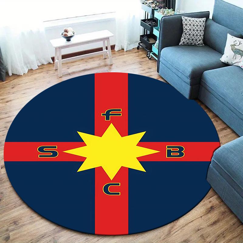 Круглый ковер FCSB, Ковер для гостиной, спальни, дивана, игровой комнаты, Декор, Нескользящий коврик для пола