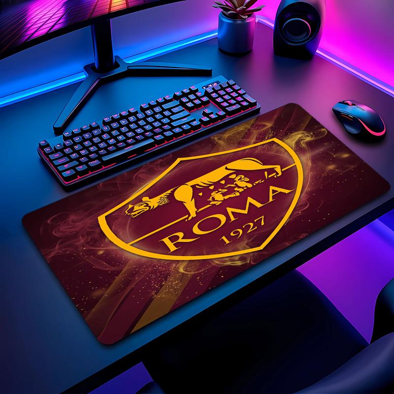 AS Roma Football Pattern Mouse Pad Non?Slip Rubber Base Gaming Mousepad For Desk Office Home