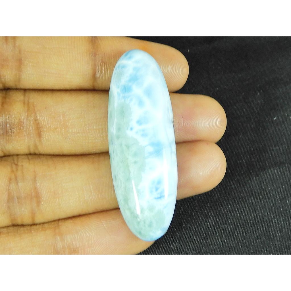 15X42X8MM натуральный голубой ларимар овальной формы кабошон россыпью драгоценный камень 43 карата. ЛР-64