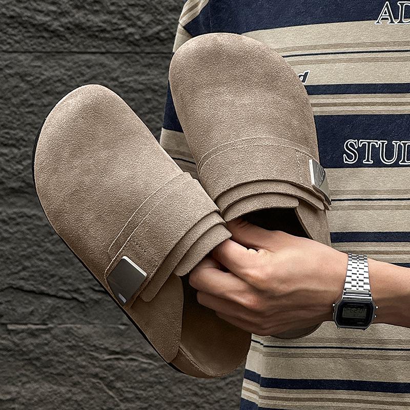 Туфли Boken ретро сумка голова полуподнос обувь удобны для ношения на улице 25 новые сандалии на одной педали 59901 бежевый-J