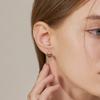 Серьги-пусеты CRANNE 14K овальные с застежкой one-touch (Позолоченный) C24EGF154