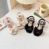 Девочки Сандалии Милые Элегантные Детские Туфли Платье Танцевальные Свадебные Нескользящие 2025 Лето Новые Девочки Сандалии Принцессы Большие Банты Тренд