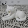 Реалистичная текстура Кошачье искусство 3D-печатное украшение, Плюшевые фигурки, Черная фигурка Белая милая Исцеляющая скульптура, для стола Автомобиля Полок Декор Универсальное