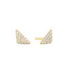 Triangle Pave 925 Silver Stud Earrings E059-06G
