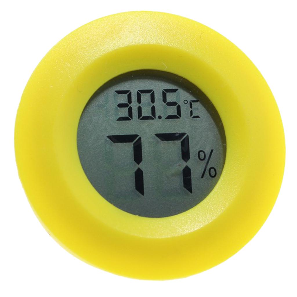 Круглый цифровой термометр влажности, ЖК-дисплей для террариума для рептилий, красный KTY