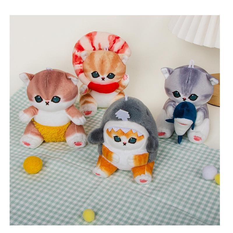 Мофусэнд Акула Кот Креветка Плюшевая Игрушка Подвеска Японская Мультяшная Кукла Украшение для Сумки Подарок