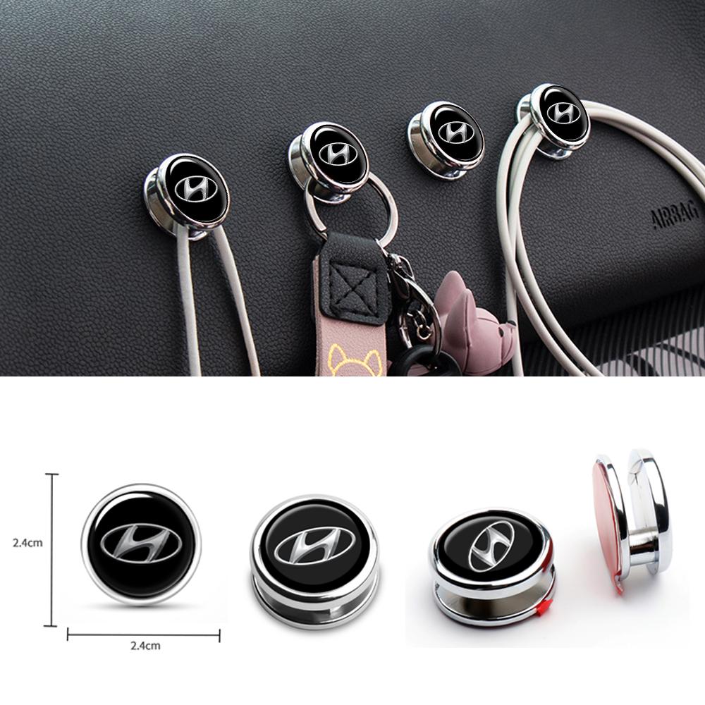 1/2pcs Auto Dashboard Hooks Organizer Car Interior USB Cable Key Storage Hook Accessories For Hyundai Tucson i30 i20 IX35 Sonata R2
