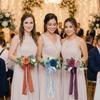 Handheld Wedding Gold Hoop Bouquet Elegant Bridesmaid Floral Hoop Wreath  Anniversary Celebrations