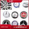 TXVBT1 For Mercedes Benz 4PCS 75mm Car Wheel Center Cap Hub Covers Badge Accessories for Mercedes benz AMG C E S GLE CLC Class W204 W20