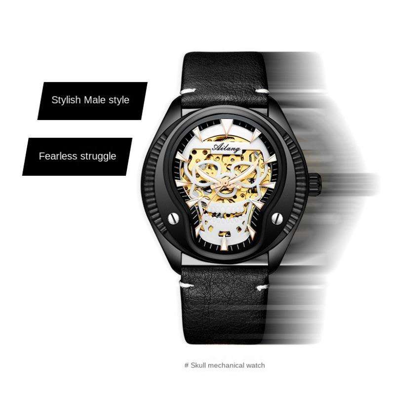 AILANG Skeleton Watch Мужские полностью автоматические механические мужские часы Индивидуальные модные часы