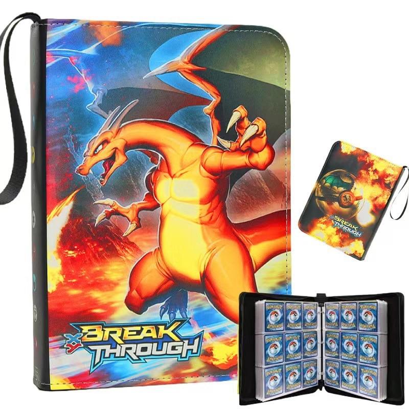 Card Album 4 Compartments 50 Pages 400 Slots PU Leather Binder Waterproof Trading Card Collection Book