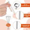 Stainless Steel Cocktail Picks Reusable Cleanable Cocktail Toothpicks Metal Skewers Cocktail Sticks for Drinks 4.3 Inch