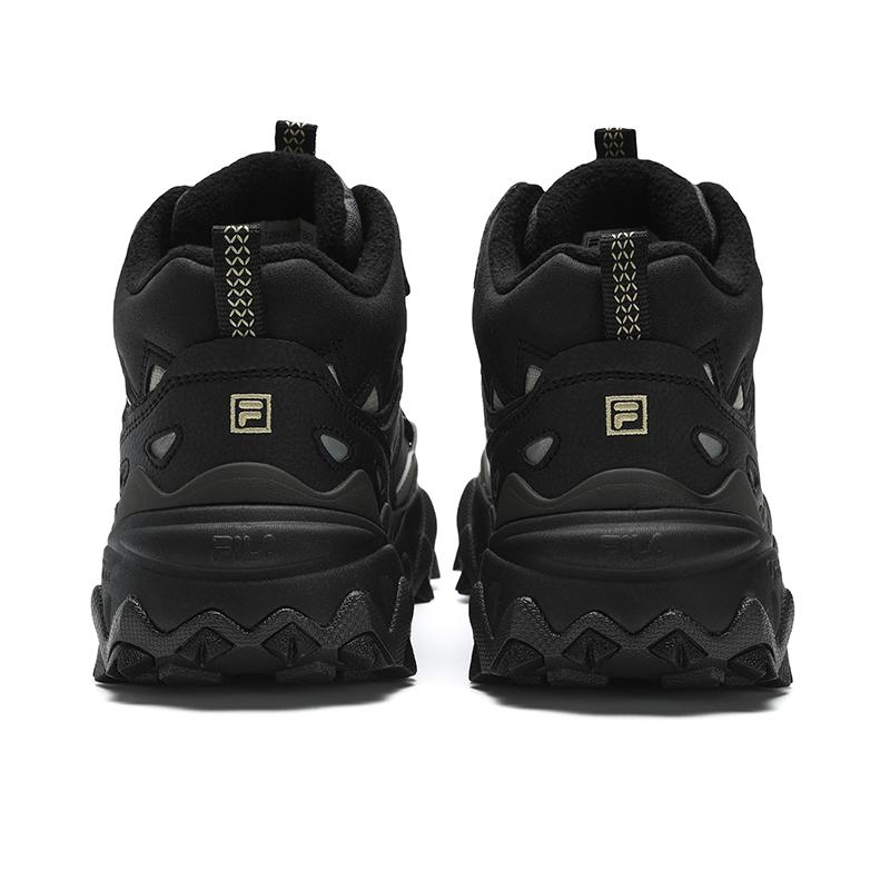 Fila Oakmont 2 Mid Удобные Универсальные Флисовые Повседневные Женские Кроссовки Черный Темно-зеленый F12W442111FBD