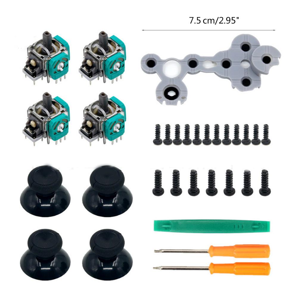 Joystick Sensor Module Cap Conductive Silicone Rubber Pad T6 T8 Screws Screwdriver Crowbar for XBOX One Game Controller