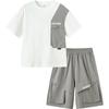 Balabala Boys' Quick-Dry Cooling Short Sleeve Two-Piece Set