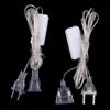 1Pc 3M Plug Extender Wire With Switch Eu/Us Plug For Led String Light Wedding Christmas Decor Led Garland Lights