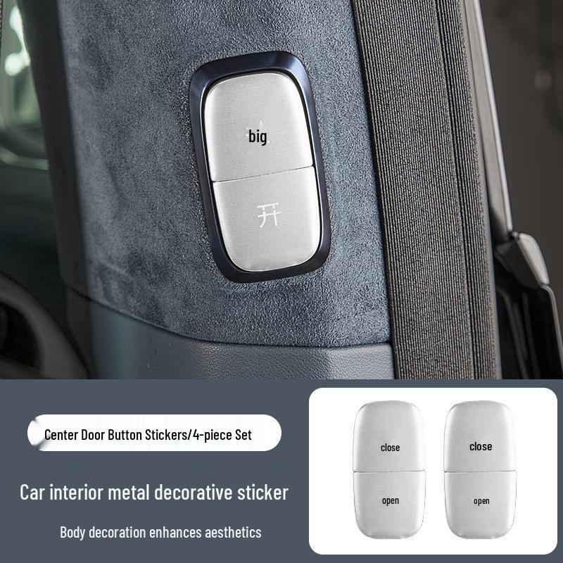 Алюминиевая наклейка с кнопкой P для переключения передач Zeekr 009 - Аксессуар для украшения центральной консоли (24-25)