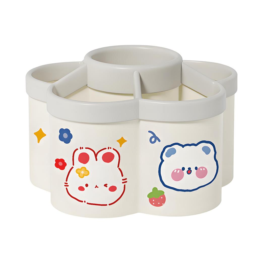 Вращающийся держатель для ручек - Стильный органайзер для стола для студентов и офиса, Пластиковый органайзер большой вместимости с креативным дизайном