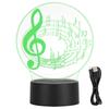 3D Музыкальные ноты светодиодный светильник USB сенсорный настольный ночник изменение цвета