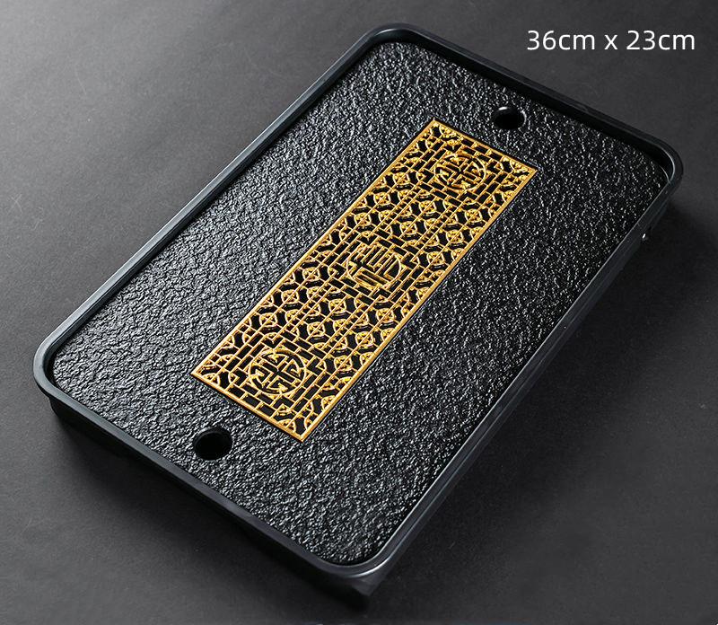 Легкий роскошный поднос для чайного столика, высококачественный китайский поднос для чая, чайный сервиз, дренажная доска для хранения воды, чайная доска