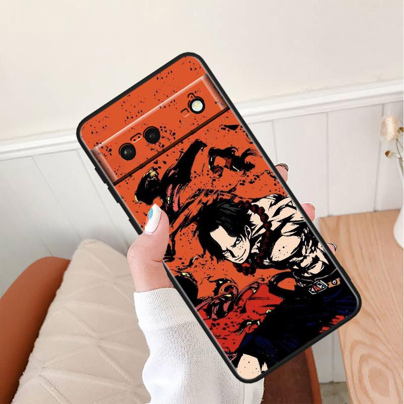Luffys-Zoros O-nes P-ieces противоударный чехол для Google Pixel 8 7A 6A 5A 5 4 4A XL Pro 5G черный чехол для телефона мягкий чехол Fundas Capa