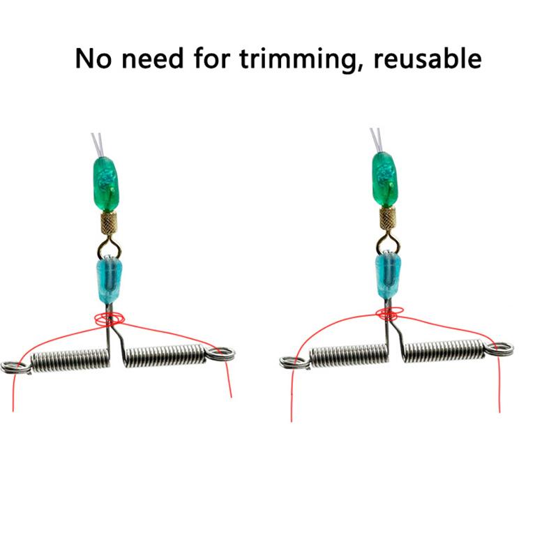 Пружинная вилка Быстрый крючок Разделитель лески Крючок Противозакручивающий отцеп Пружинные рыболовные снасти Аксессуары для дикой рыбалки