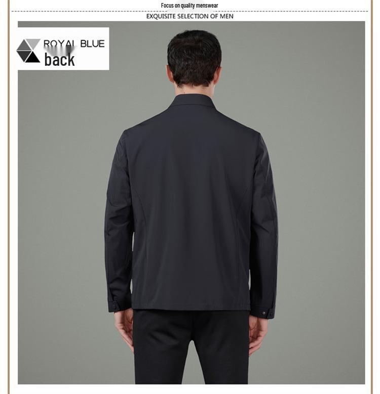 Брендовая мужская осенне-зимняя куртка в стиле business casual для среднего и пожилого возраста - Свободная, универсальная верхняя одежда для папы