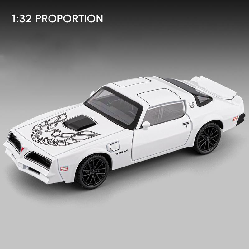 NEW 1/32 Pontiac Firebird Alloy Muscle Car Model Sound and Light Pull Back Children's Toy Collectibles Birthday Gift