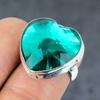 Зеленый Турмалин Ручной работы Ювелирное изделие из серебра 925 пробы Кольцо Размер 6 k7j12