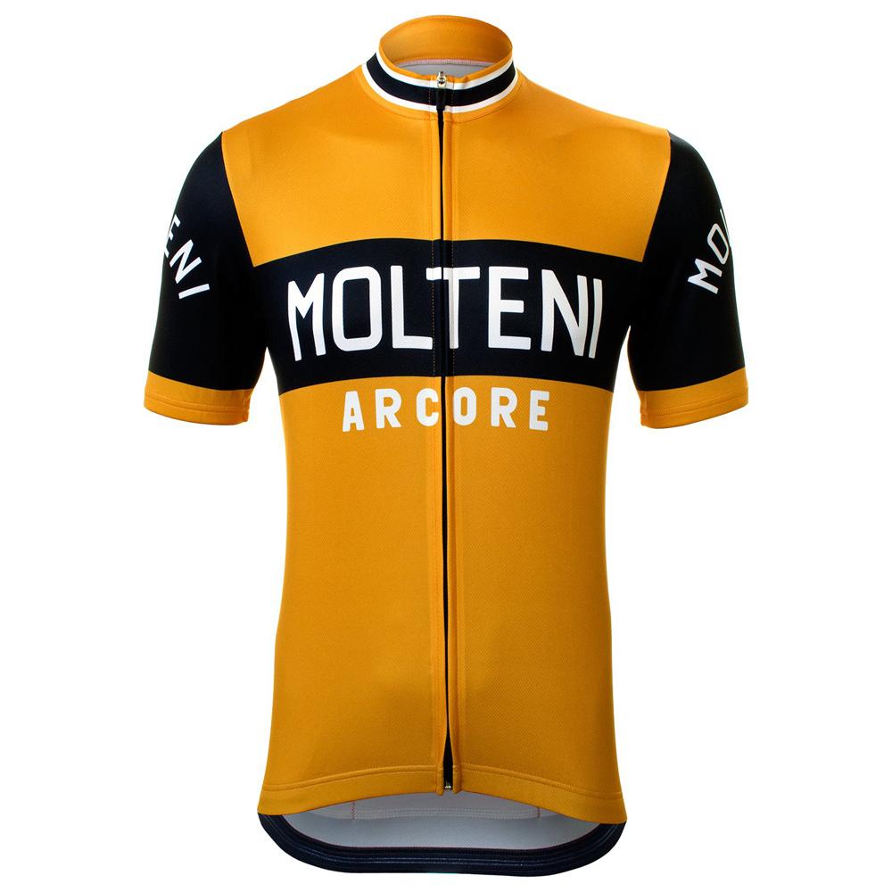 НОВАЯ 4 Стиля Черный/Оранжевый Веломайка MOLTENI с Коротким Рукавом для Шоссейного Велоспорта Ретро Велосипедная Одежда Одежда для MTB Велосипеда Полная Молния