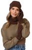 Women'S Set Hat + Scarf - Tube Set Winter Warm Chocolate Uni