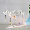Crystal Suncatcher Sun Moon Tree Wind Chime Prisms Hanging Angel Butterfly Pendants Rainbow Chaser Garden Decor Window Drop Bell