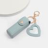 Portable Lipstick Bag with Small Mirror Keychain Pendant Decorations Mini Lipstick Storage Key Bag Luggage Hanging Ornaments