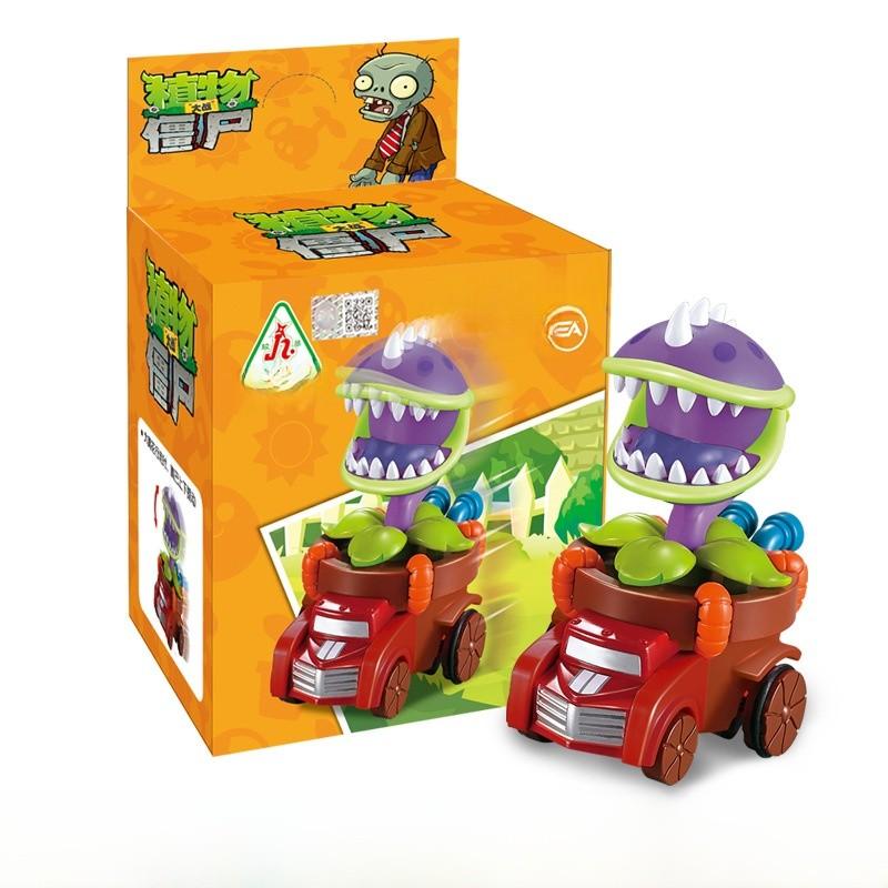 Набор игрушечных машинок Plants Vs Zombies с функциями запуска и света для интерактивной игры детей