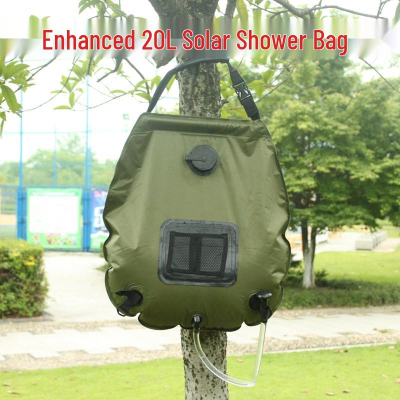 Foldable Solar Outdoor Shower Bag - 20L for Camping & Self-Driving Tours