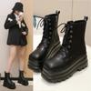 Hot Fashion Platform Boots Thick Heel Ankle Boots Punk Goth Style Cool Girl Boots Autumn Street Women Shoes