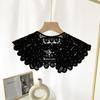 Pearl Decoration Shirt Collar Doll Collar Knitted Shawl Lace Fake Collar  Clothes Accessories