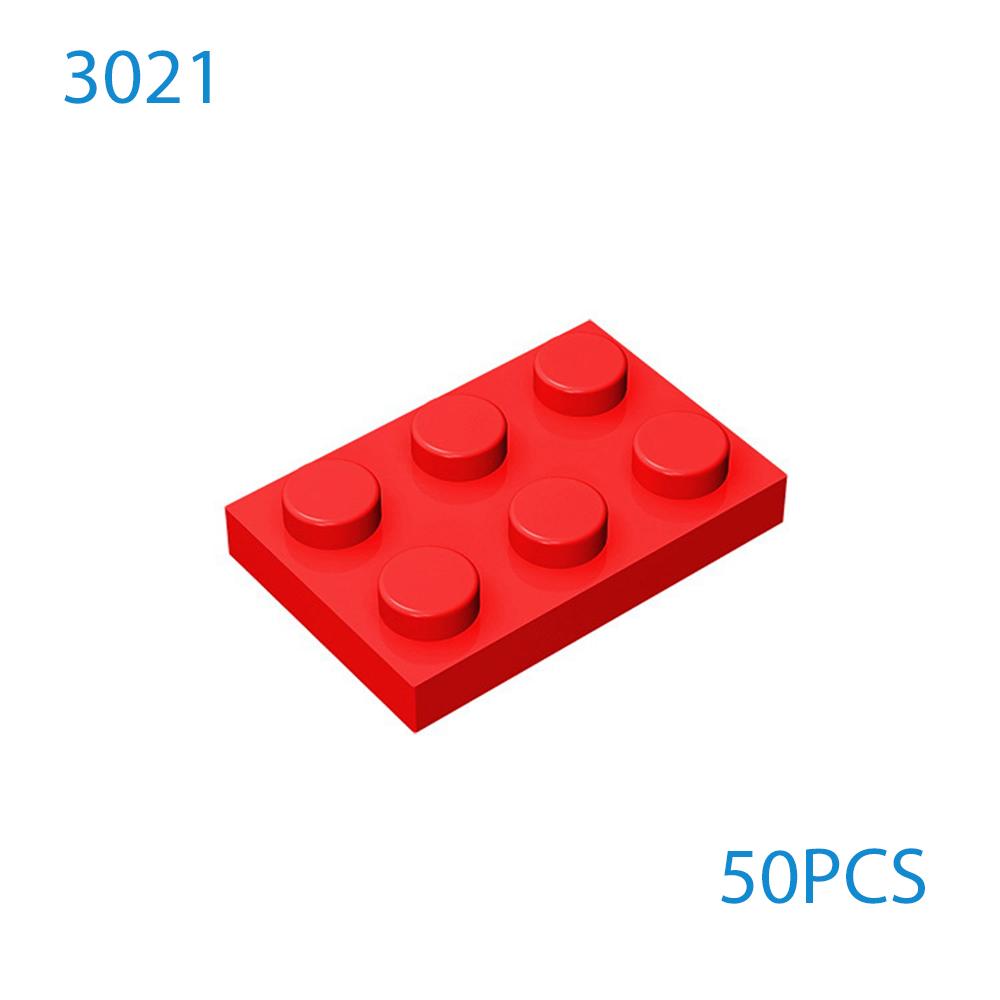 50 шт. DIY MOC Строительные блоки Тонкие Фигурки Кирпичики 2x3 Точки 12Цветов Образовательные Совместимые 3021 Игрушки для Детей Рождественский подарок