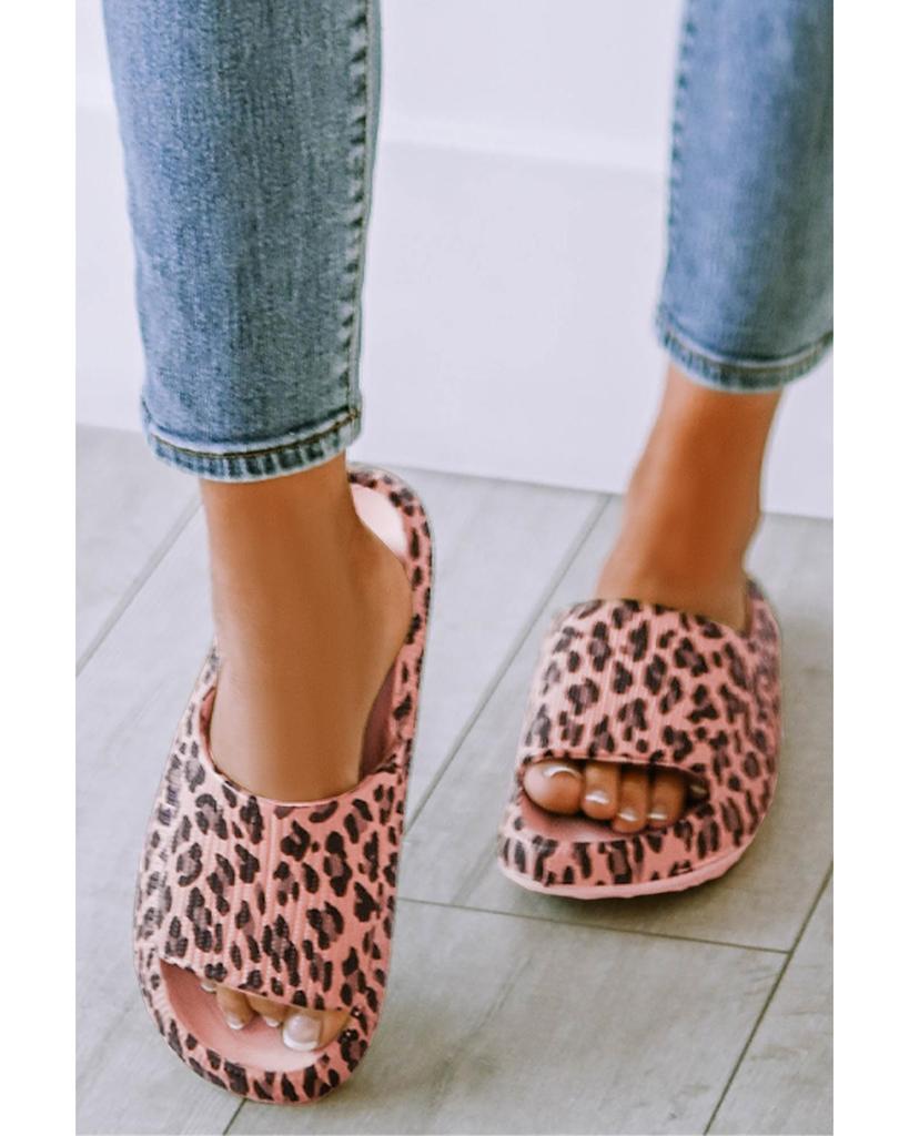 Azura Exchange Leopard Print Slip On Slippers with Thick Sole
