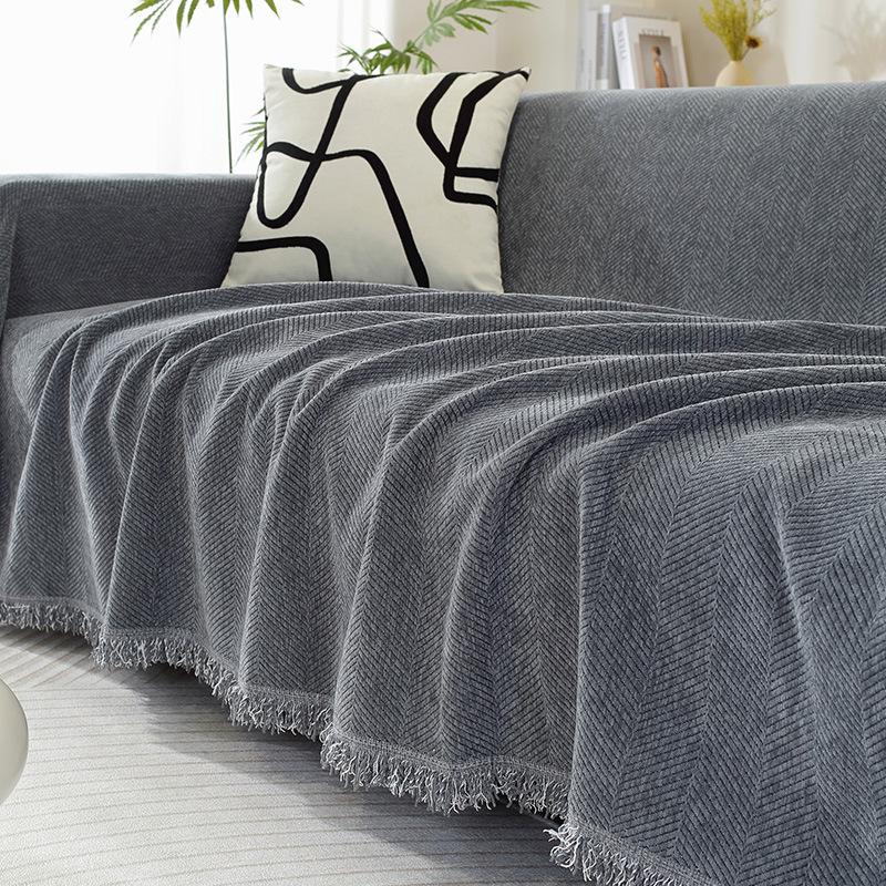 Four Seasons Universal Sofa Cover Cloth Towel Simple Pattern Sofa Cushion Nordic Style Cover Towel All-Inclusive Cover
