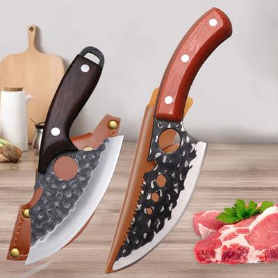 2 шт. Многофункциональный нож для разделки мяса для мужчин из нержавеющей стали, набор кухонных ножей, бытовой острый топор для мяса