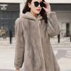 Imitation Fur New Imitation Mink Coat Women's Hooded Imitation Mink Coat