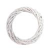 Xmas Ornament Blank Natural Hanging Christmas Decoration Rattan Ring Wicker Wreath White Garland